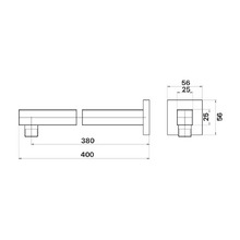 Chai 400mm Square Shower Arm
